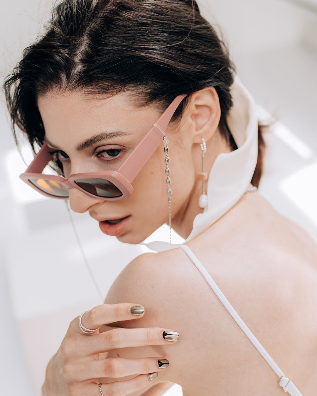 Fence Chaîne de lunettes Argent