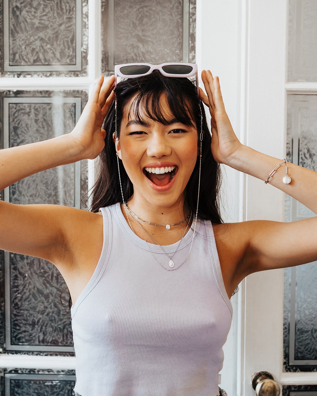 Beam Chaîne de lunettes Argent