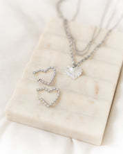 Belle Boucles d'oreilles Argent