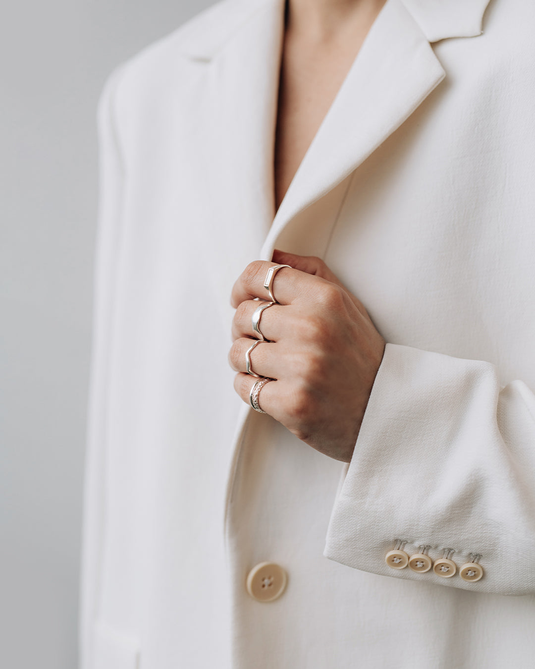 Sillon Bague Argent Sterling