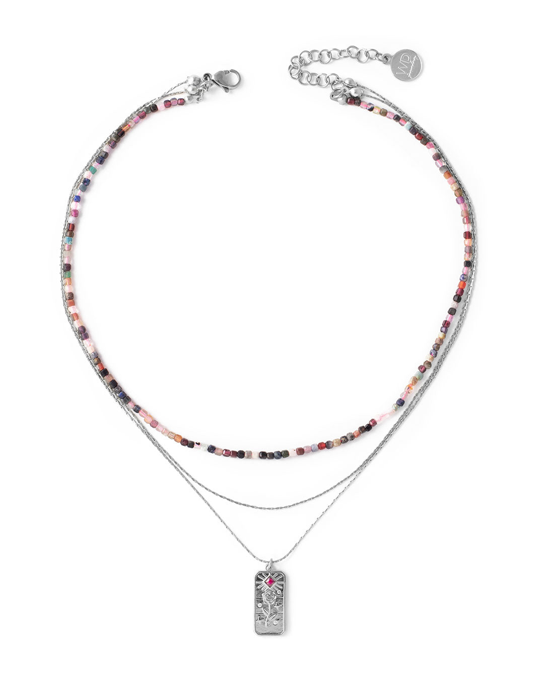 Pivoine Collier Argent