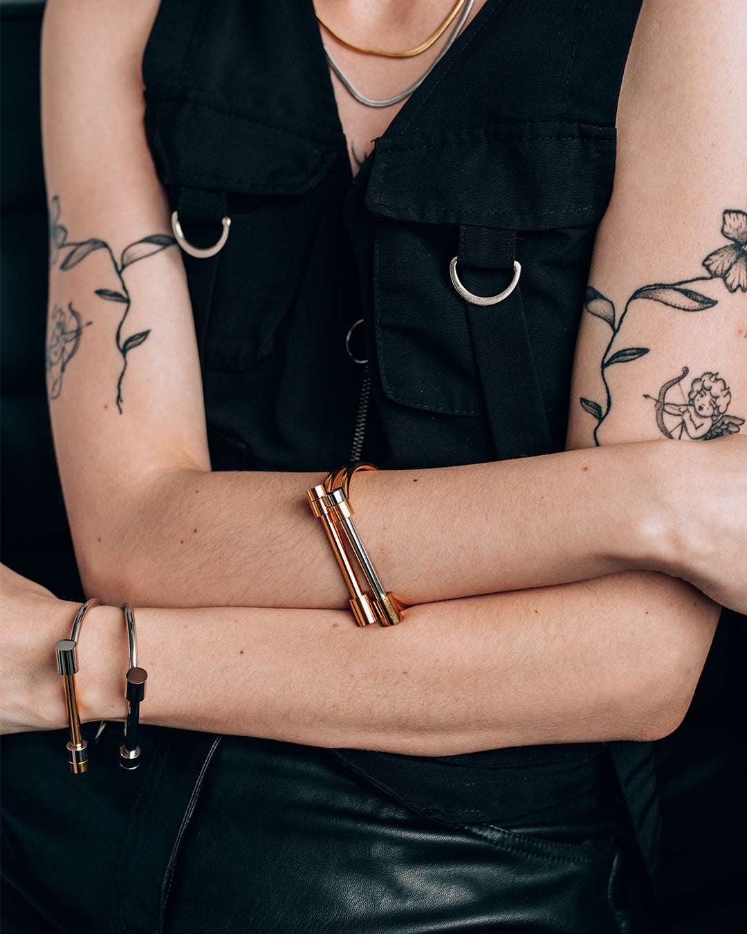 Vison Bracelet Deux Tons Or