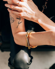 Vison Bracelet Deux Tons Or