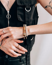 Vison Bracelet Deux Tons Argent