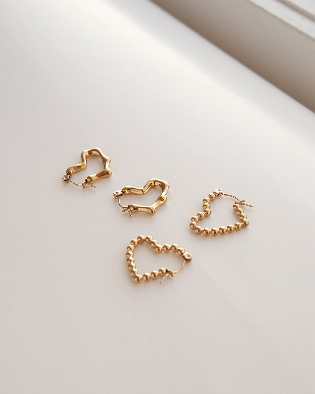 Belle Boucles d'oreilles Or