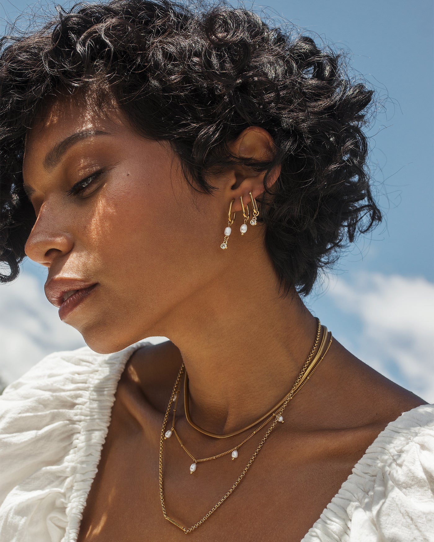 Zeta Boucles d'oreilles Or