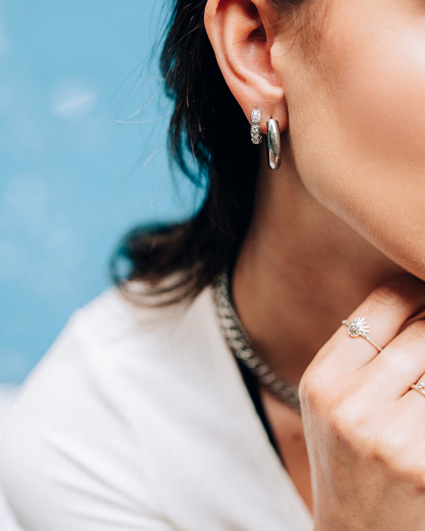 Cruz Boucles d'oreilles Argent