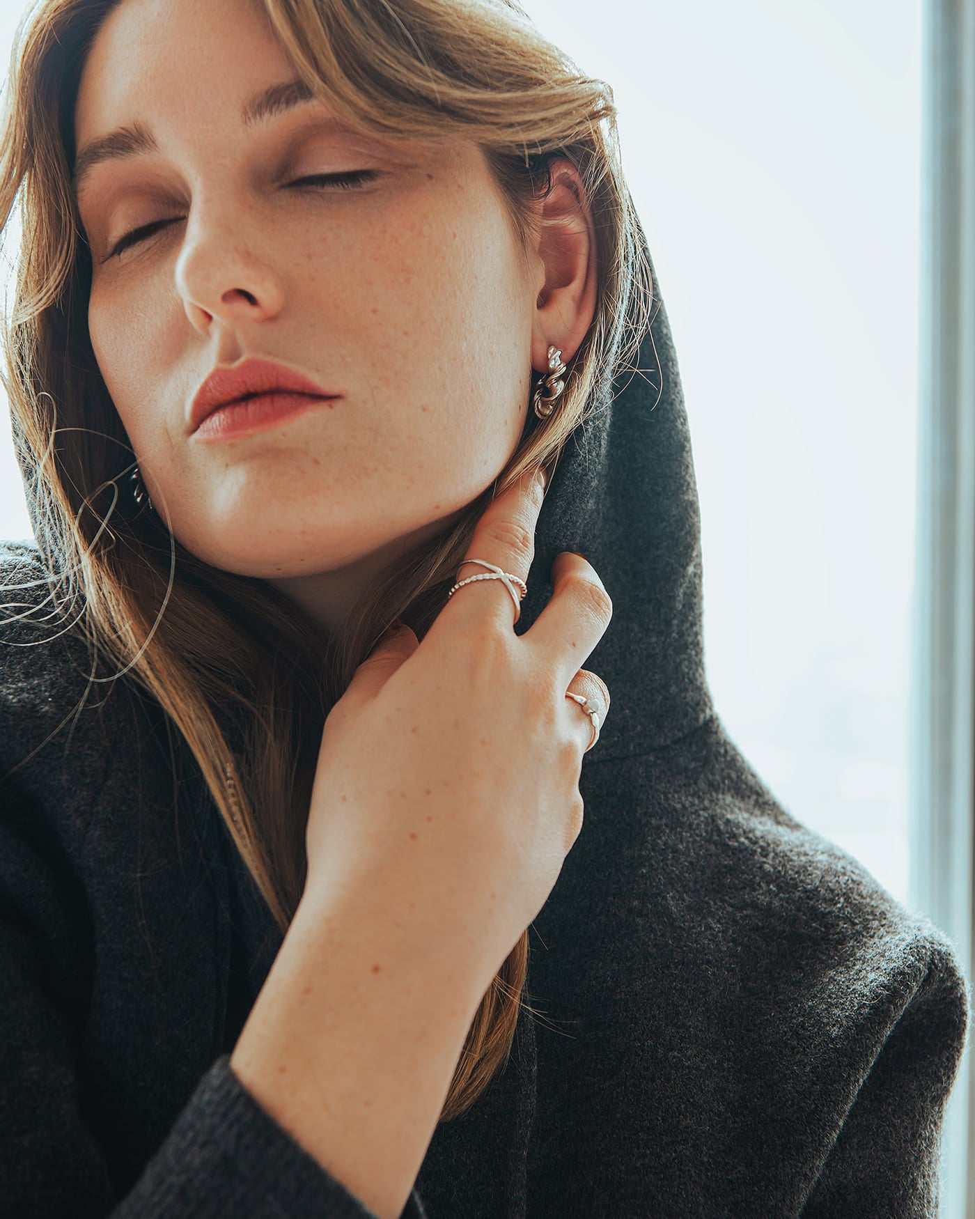 Boa Boucles d'oreilles Argent