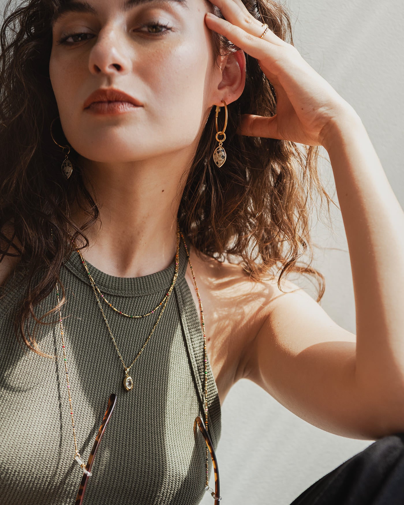 Iris Chaîne De Lunette Or