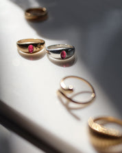 Carmin Bague Or Vermeil