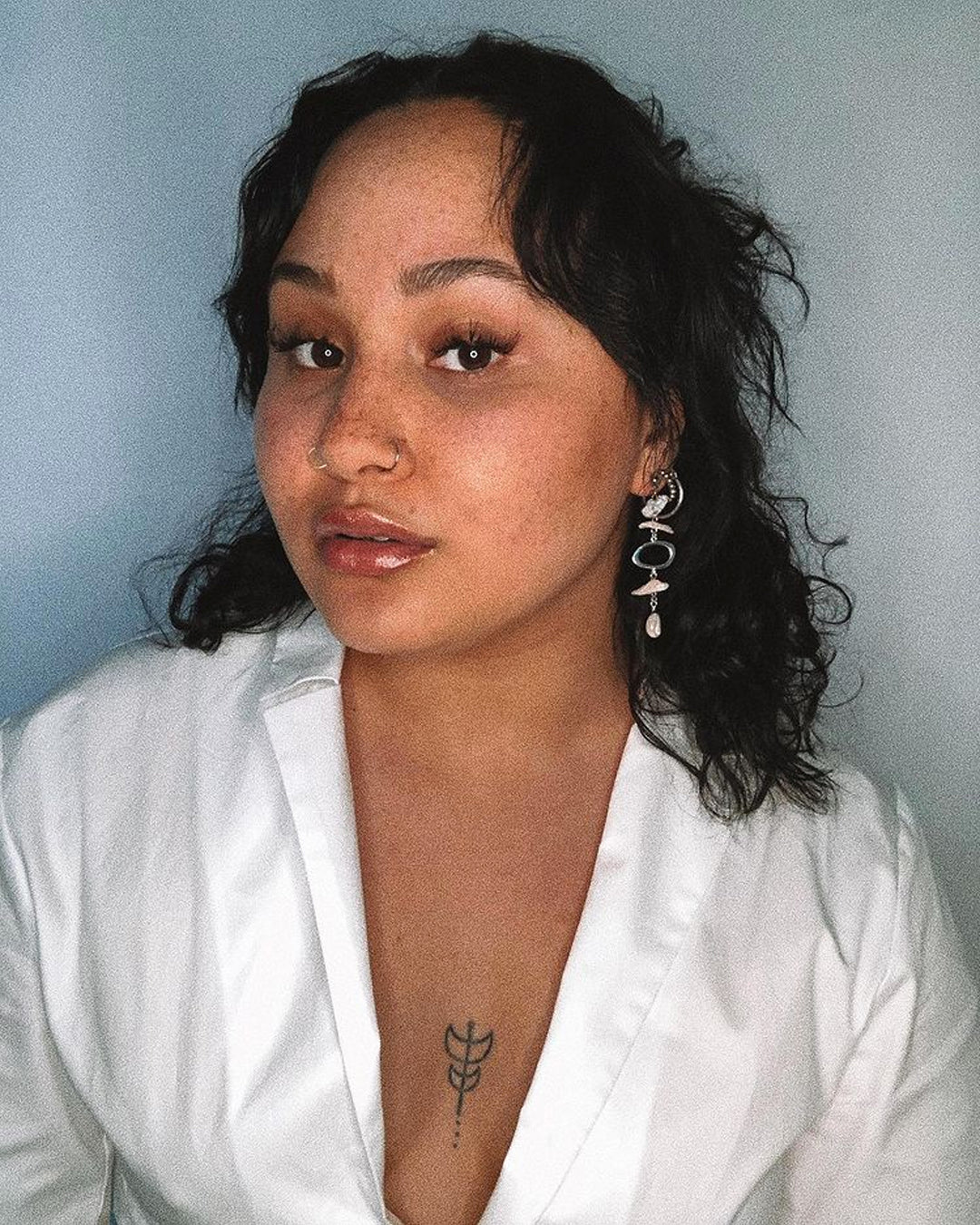 Biwa Boucles d'oreilles Argent