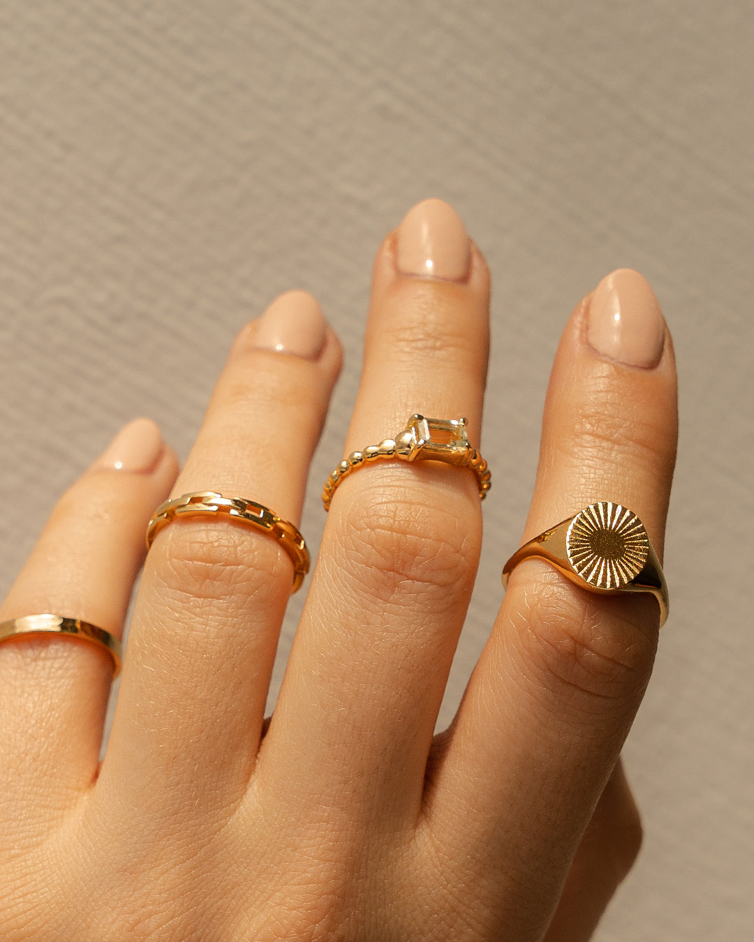 Sauge Bague Or Vermeil