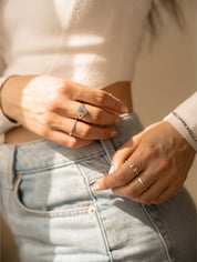 Sauge Bague Argent Sterling