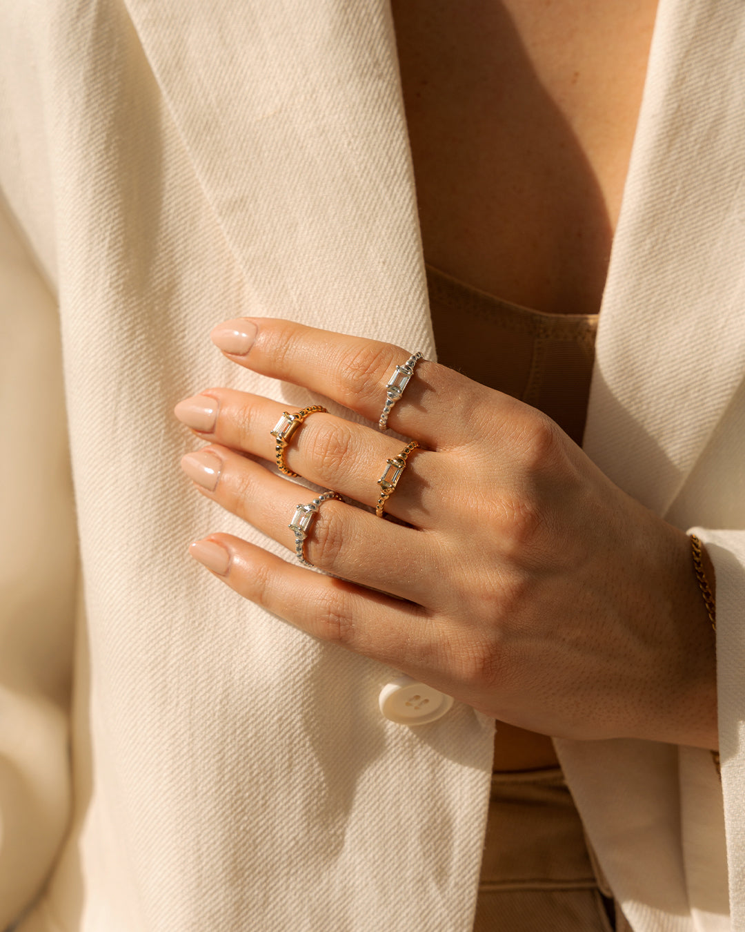 Sauge Bague Argent Sterling