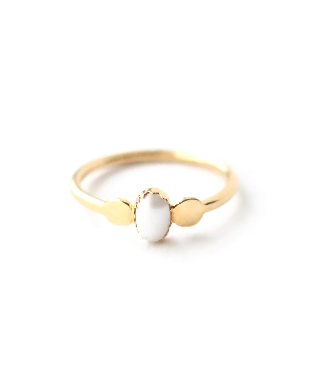 Mia Bague perle or vermeil wellDunn jewelry