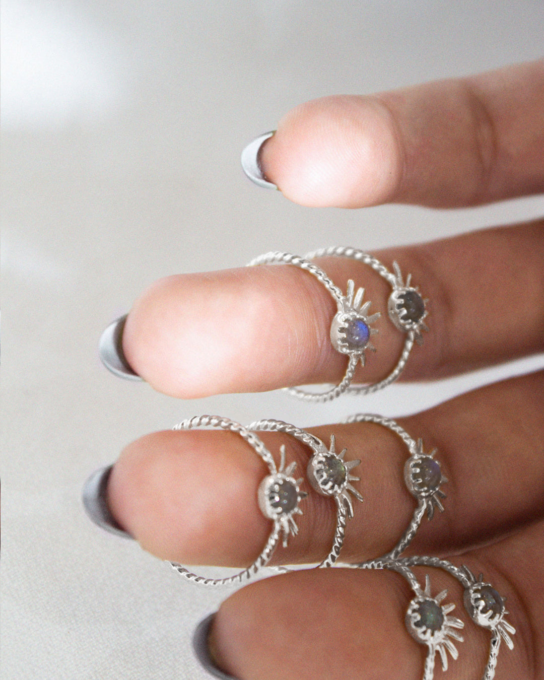 Solar Bague Argent Sterling