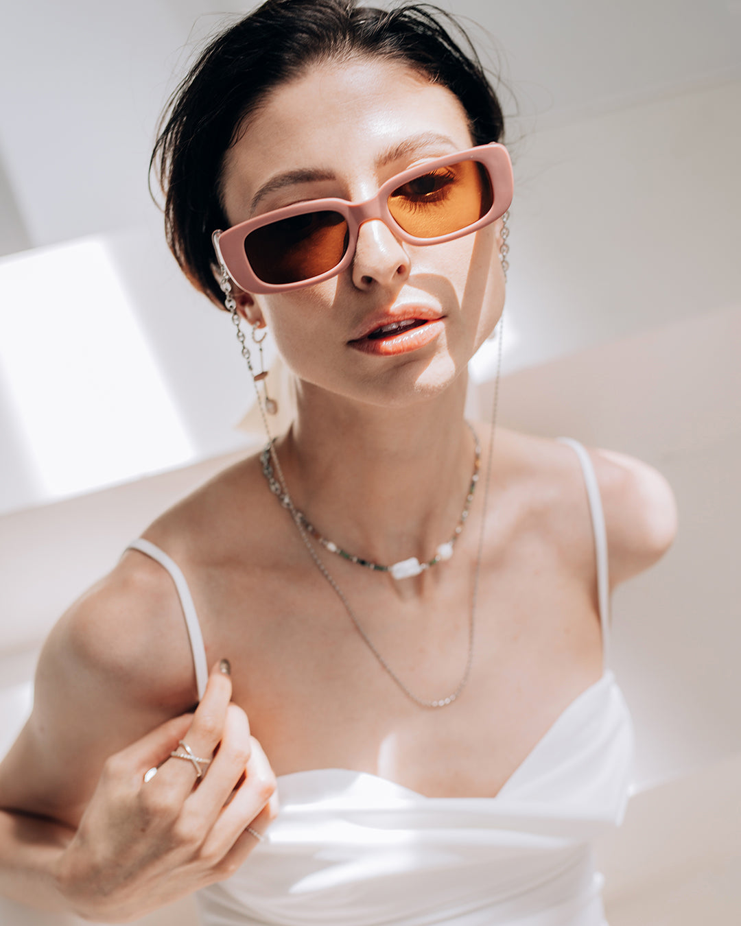 Fence Silver Glasses Chain