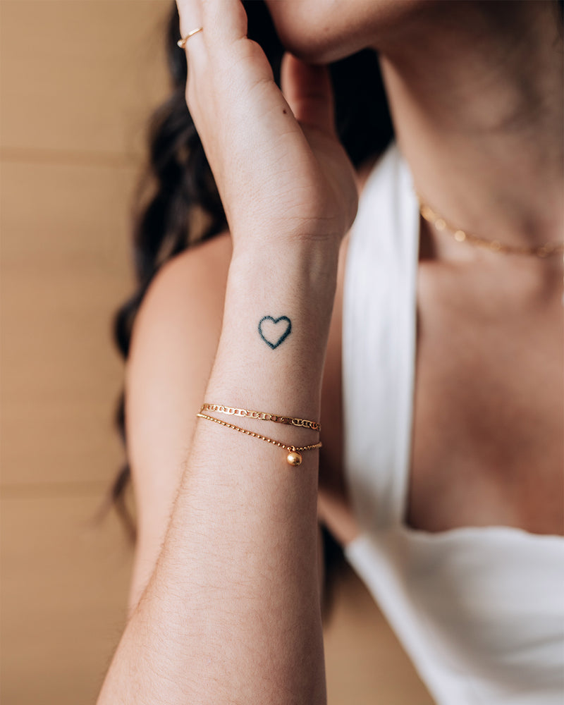 Ryan | Gold Bead And Chain Bracelet