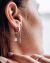Drop | Silver Chain And Stones Earrings