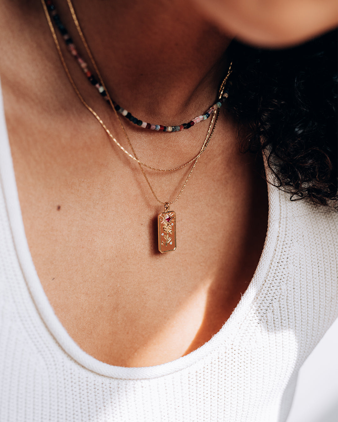 Pivoine Gold Necklace