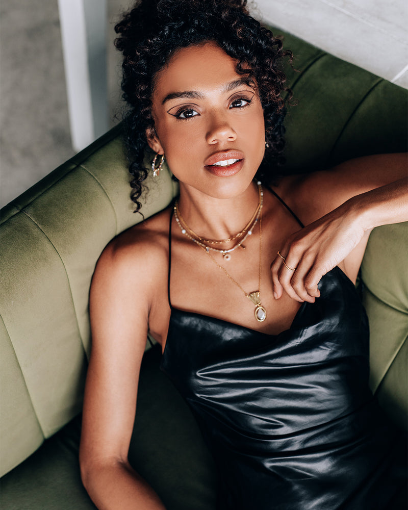 Donovan | Gold Beads And Pendants Layered Necklace