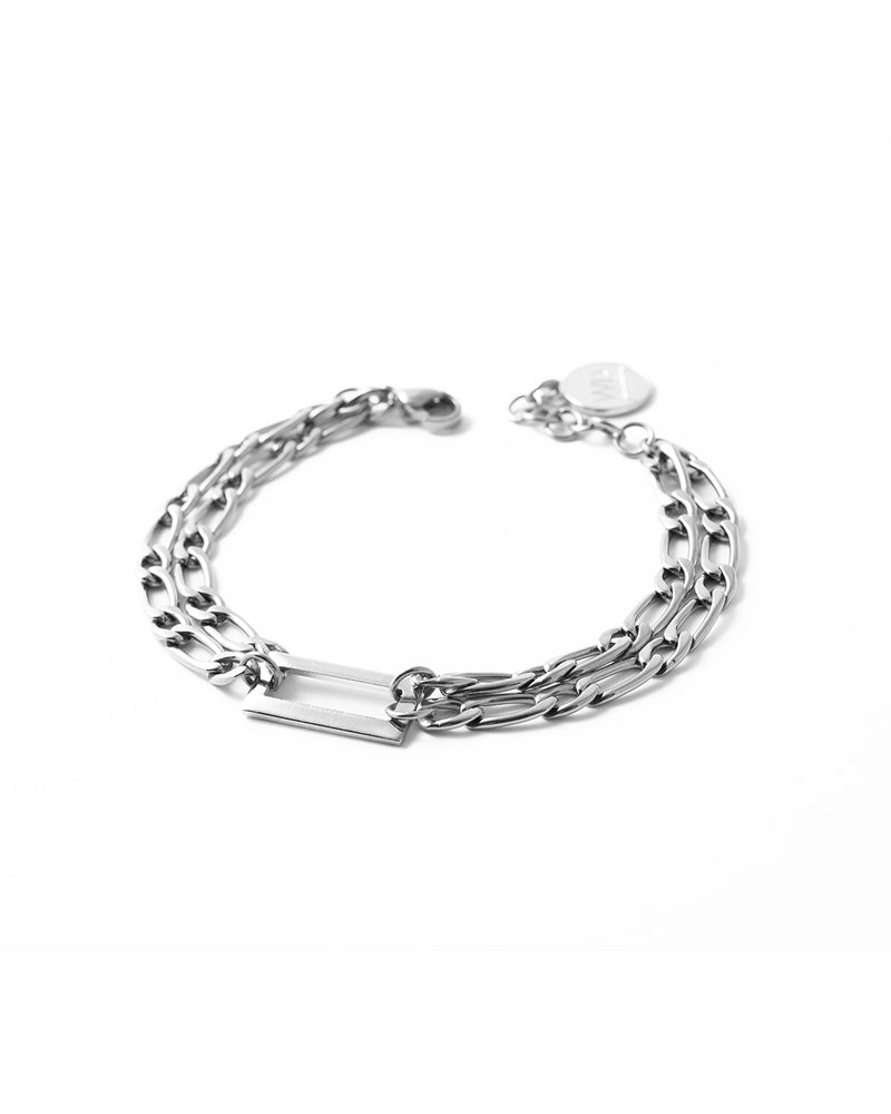 Arnold | Silver Link And Chain Bracelet