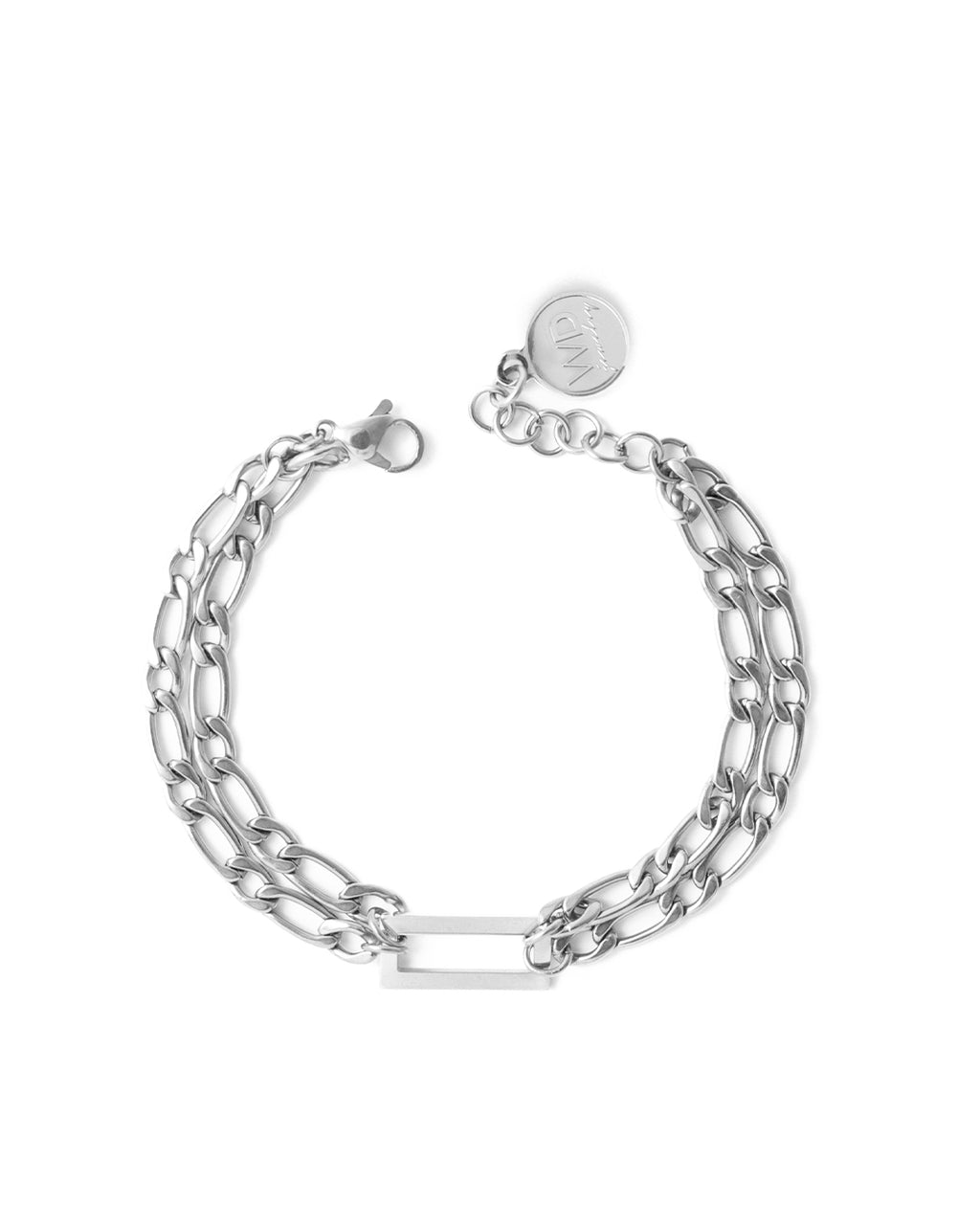 Arnold | Silver Link And Chain Bracelet