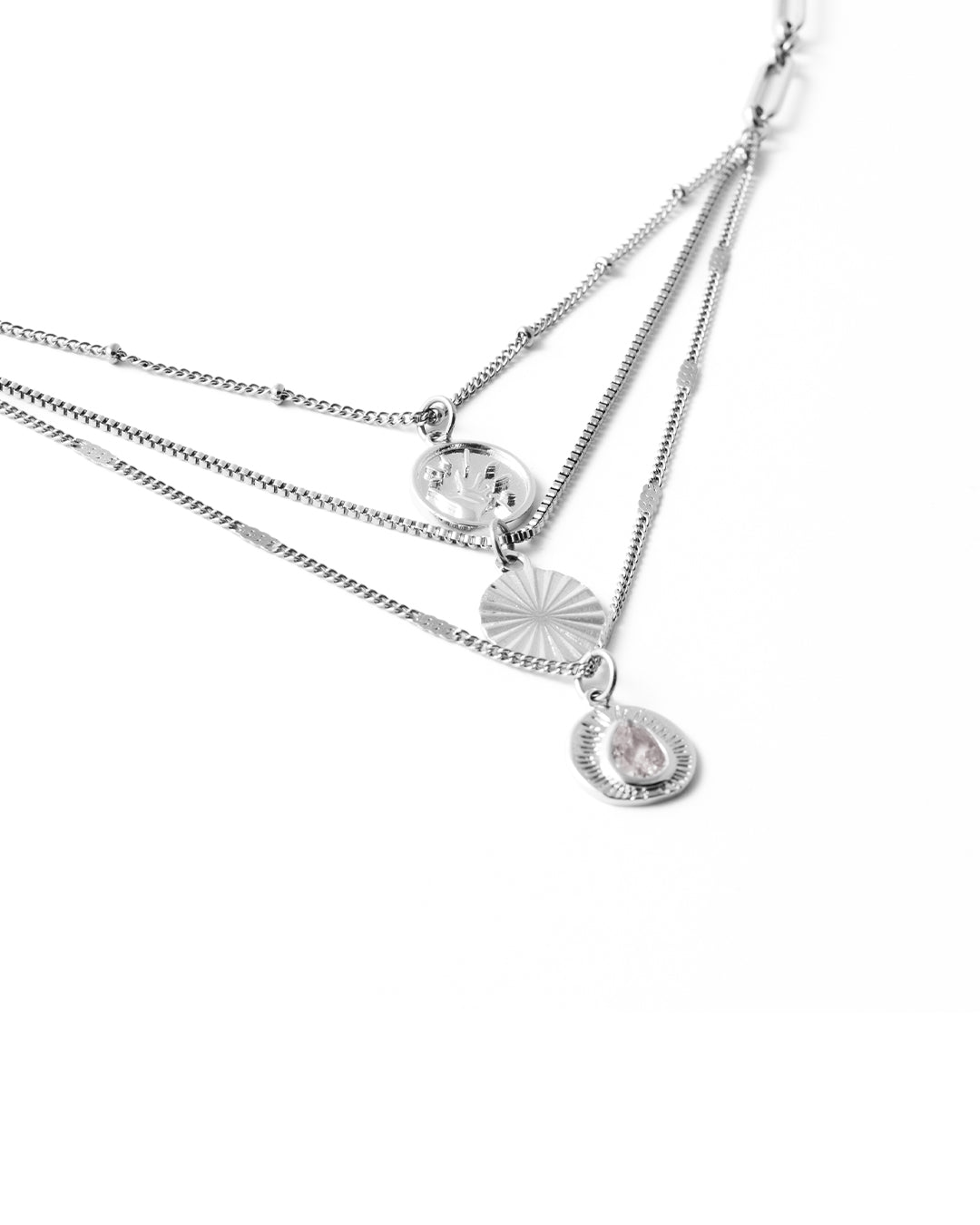 Groove collier argent