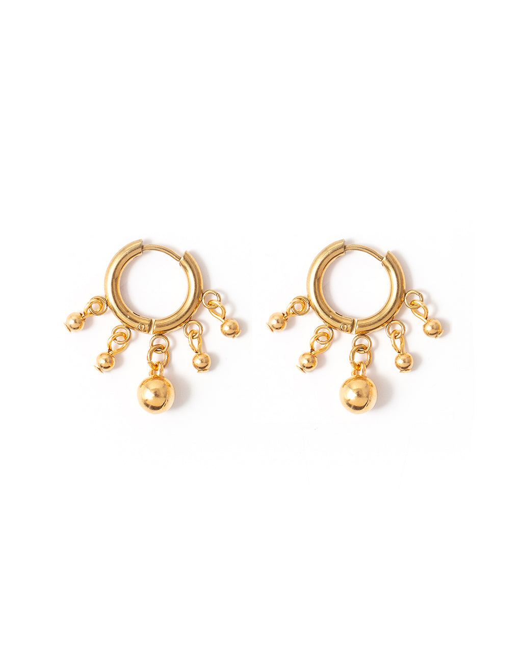 Lorno | Gold Beaded Hoop Earrings