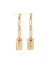 Rosato | Gold Chain And Medallion Earrings