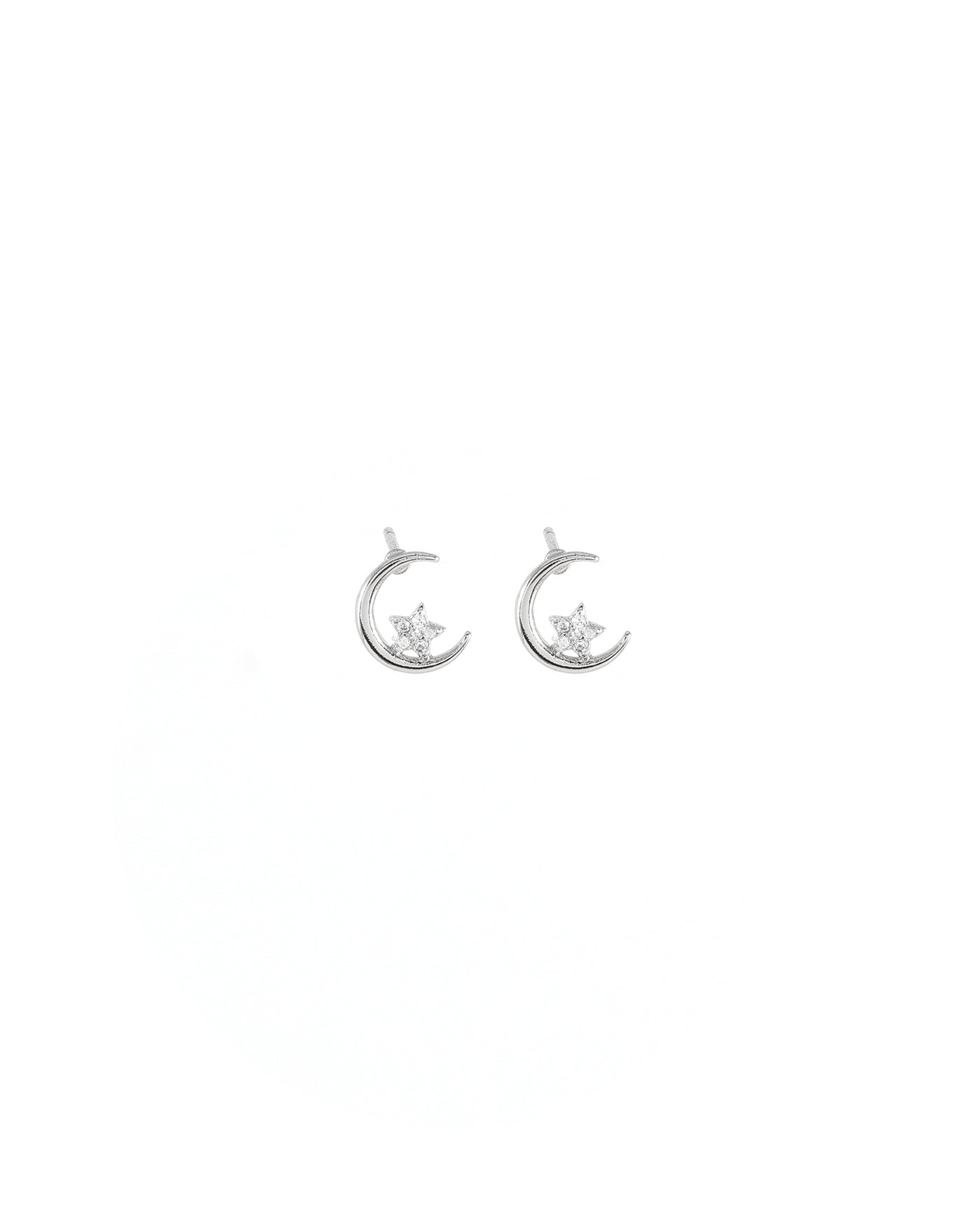 Lunaya boucles d'oreilles argent