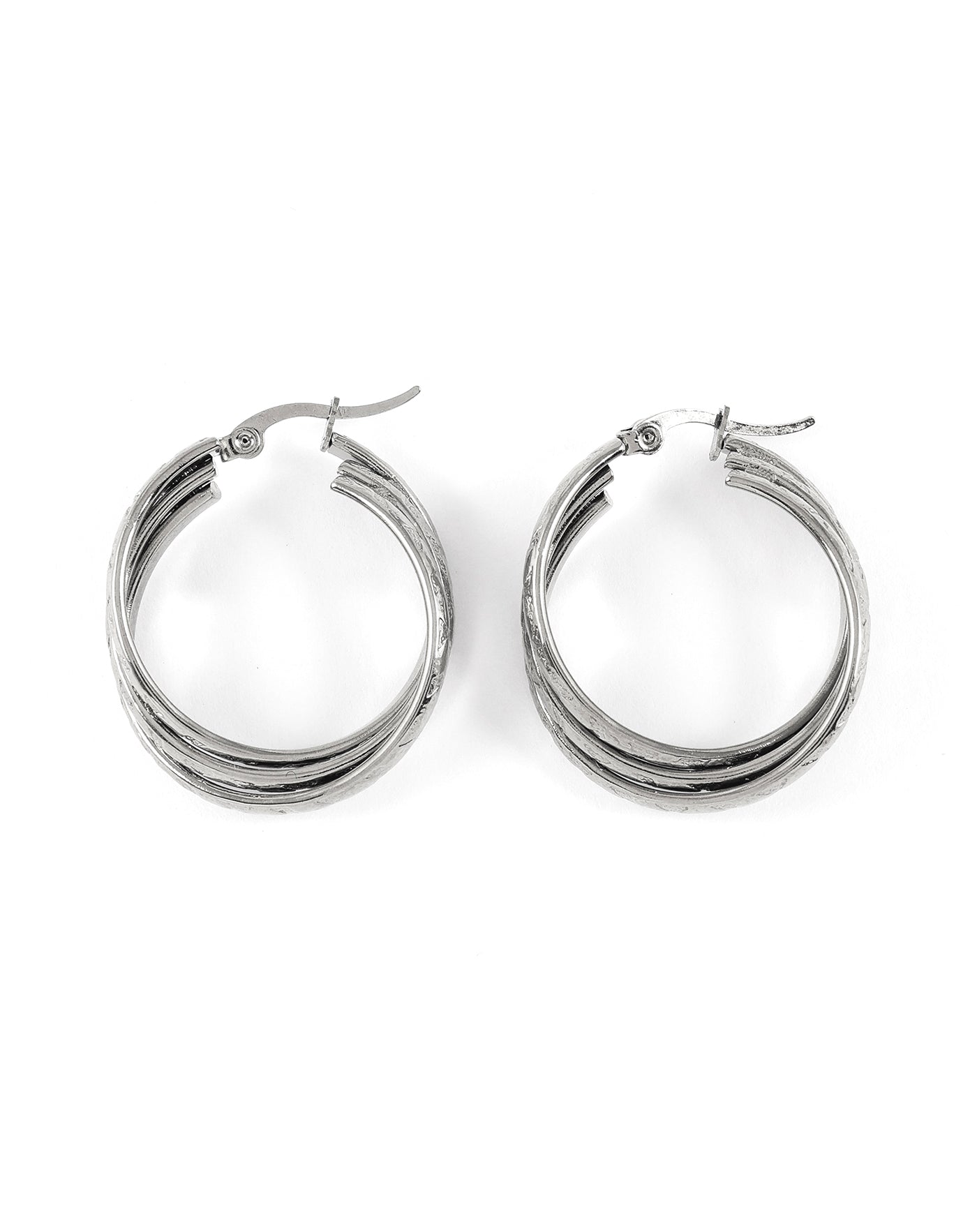 Triplet boucles d'oreilles argent