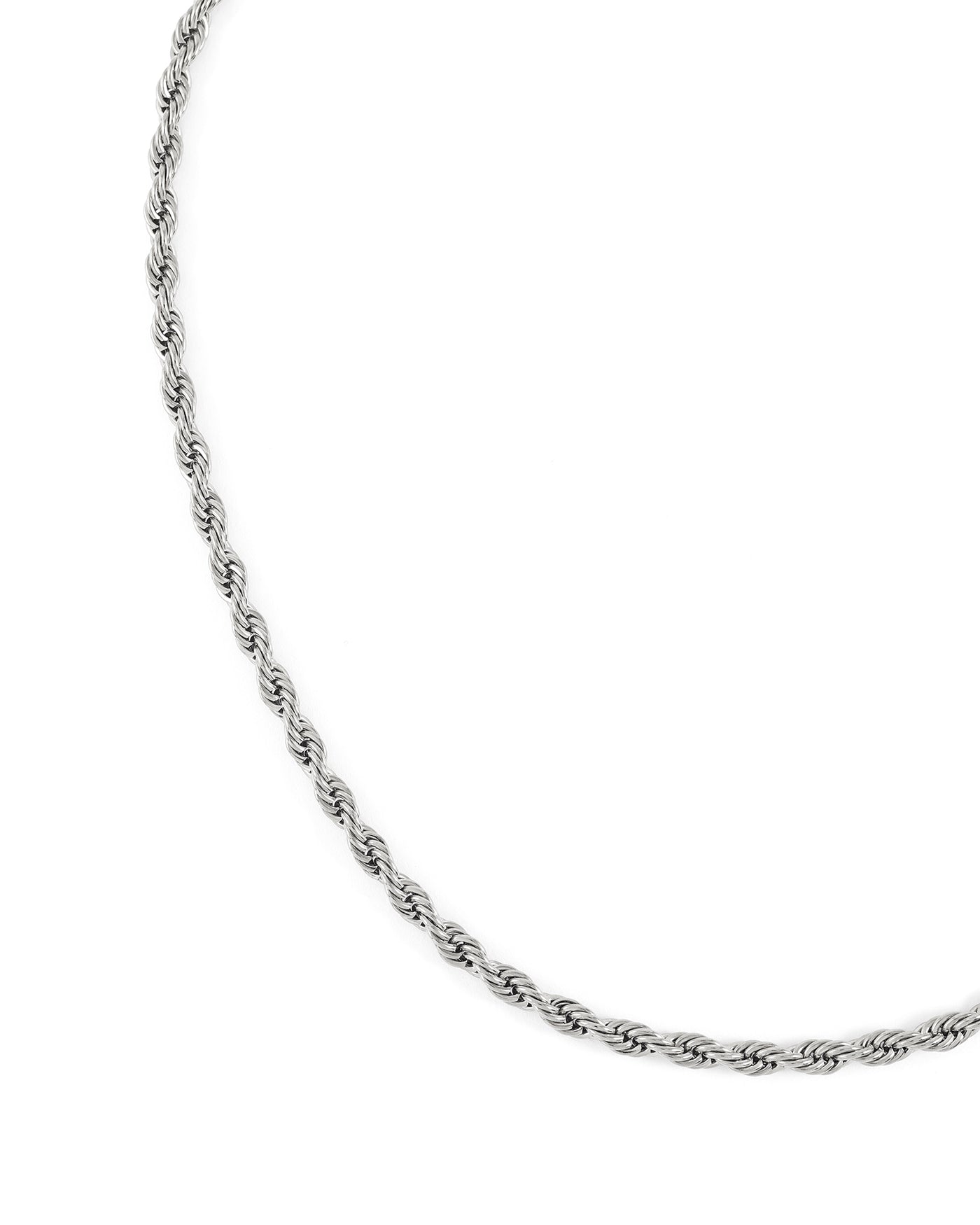 Torsade collier argent