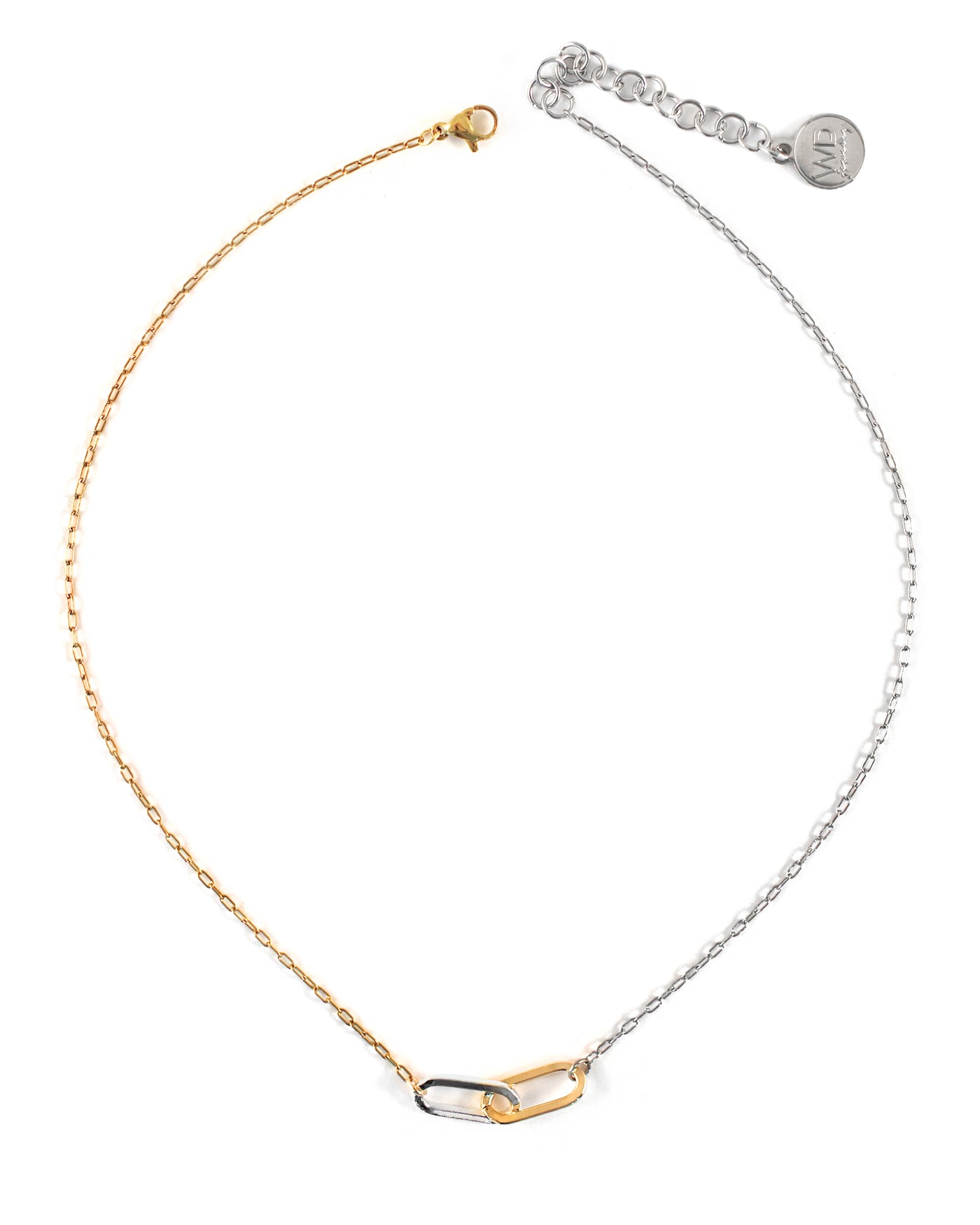 Dualis | Two-Tone Oval Links Necklace | wellDunn jewelry