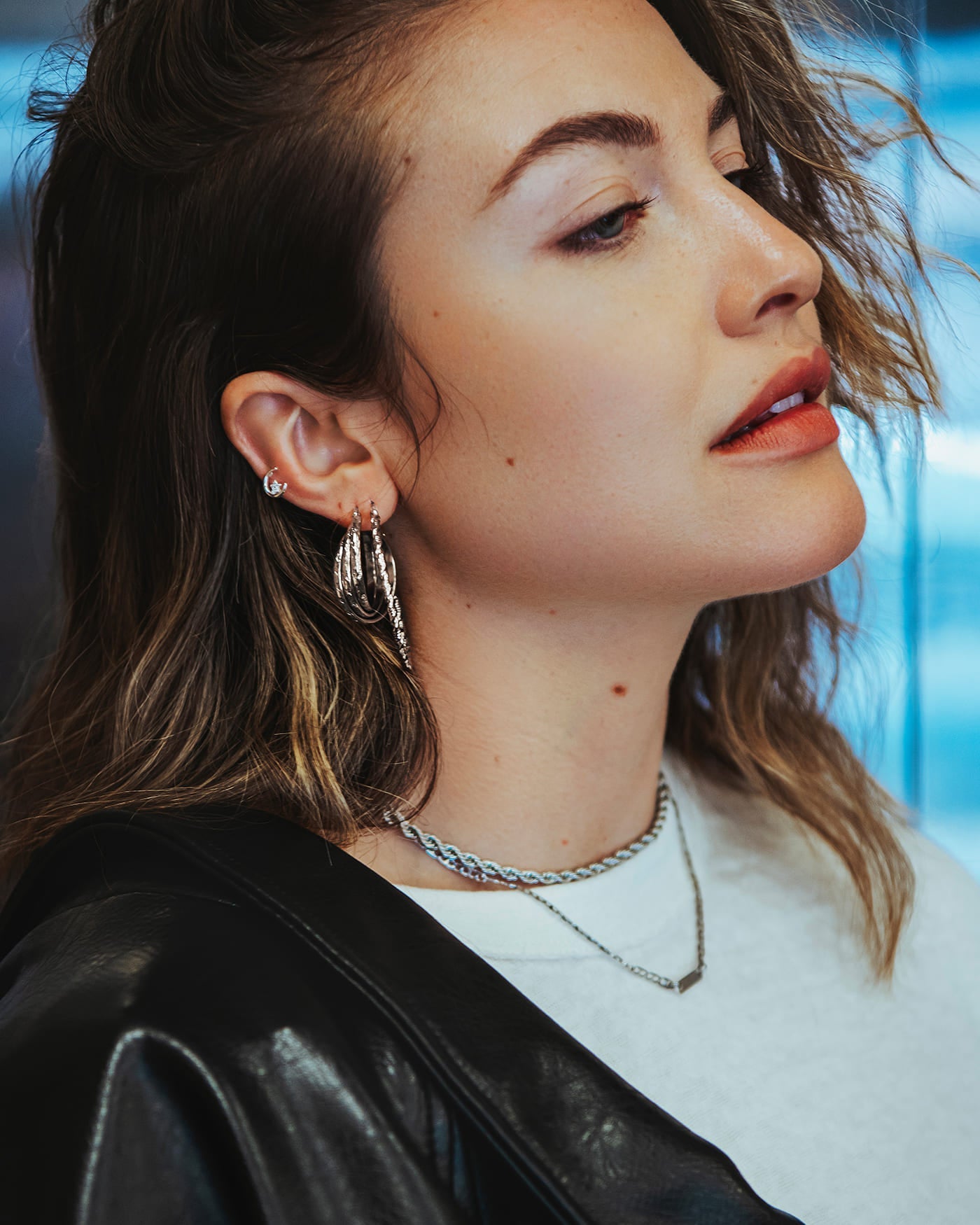 Lunaya boucles d'oreilles argent