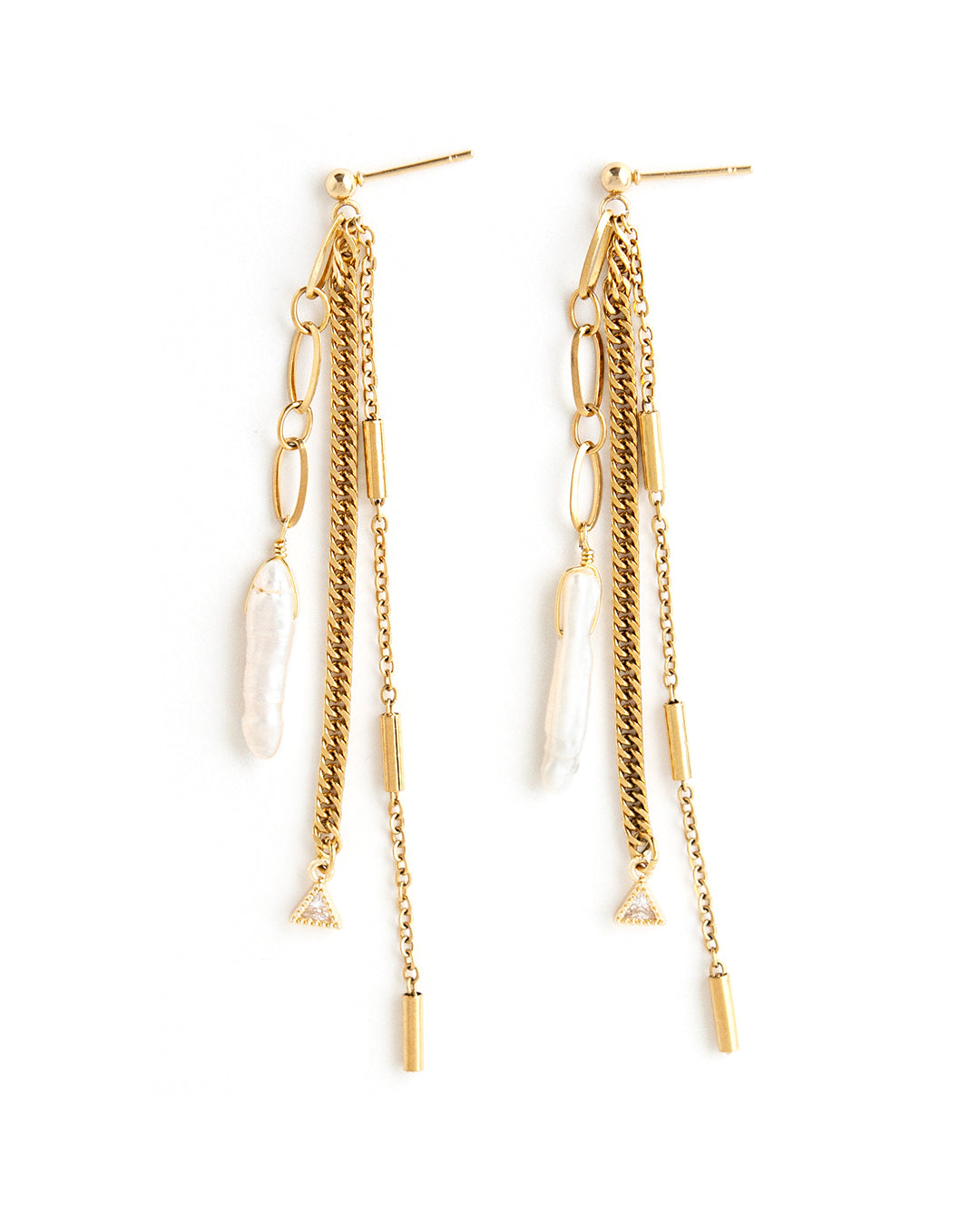 trellis-gold-earrings-long-chain-pearl