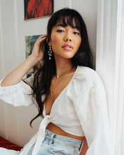 Biwa Gold Earrings
