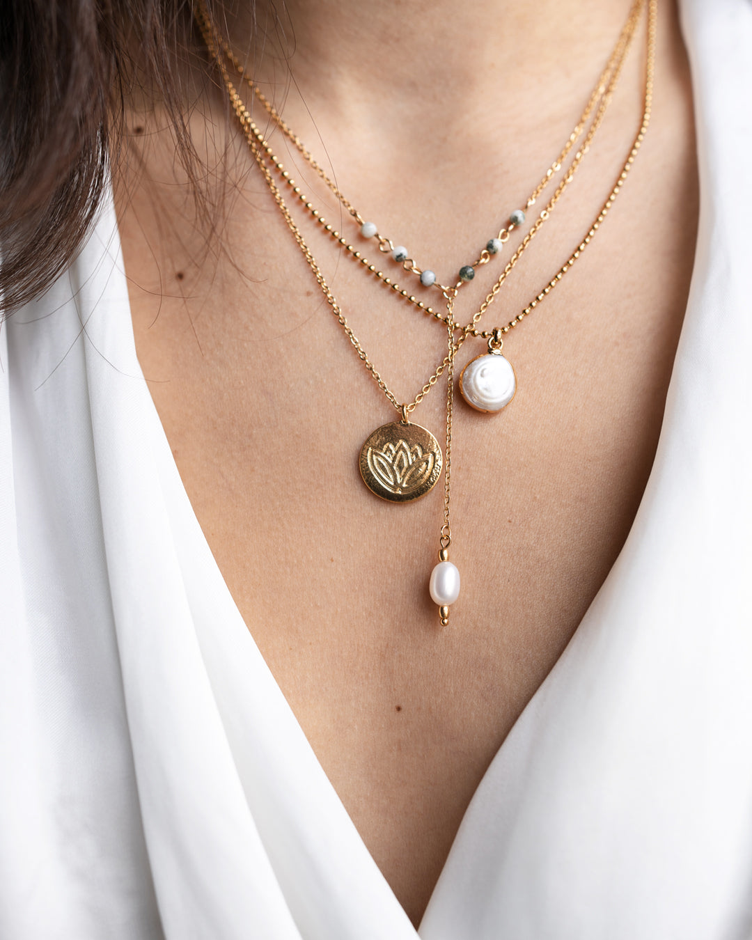 Lotus Gold Necklace