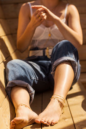 Satelli Gold Anklet