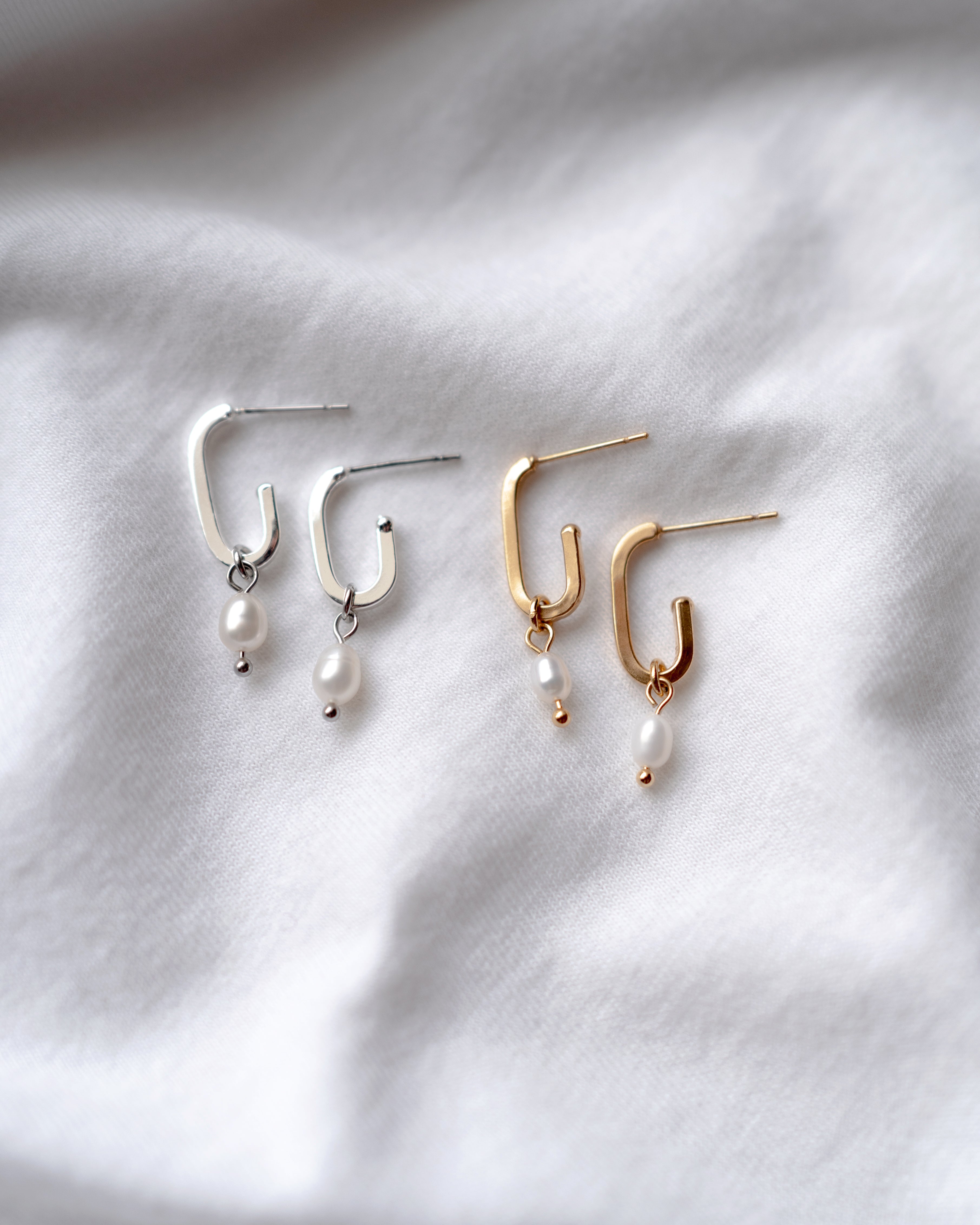 Zeta Silver Earrings