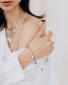 Swell | Silver Charms And Pearls Bracelet