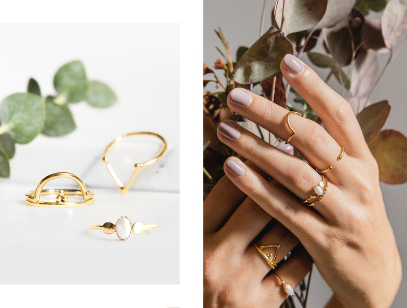 Rings - Mia - Gold • wellDunn jewelry — Handmade in Montreal