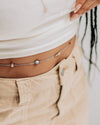 Medusa | Silver Colored Stones Belly Chain
