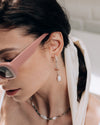 Cabana | Silver Hoops And Pearl Earrings
