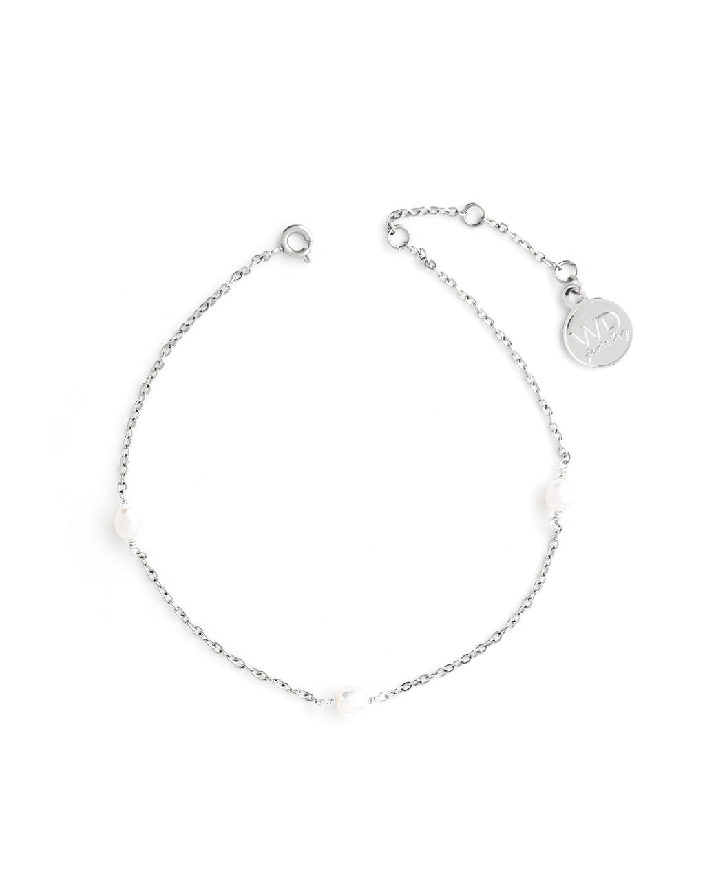 Frisco | Silver Delicate Pearl Anklet