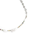 Verger | Silver Stones And Pearls Necklace