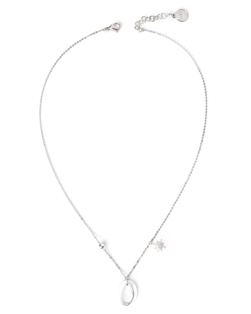 Skara | Silver Starburst Pendant Necklace