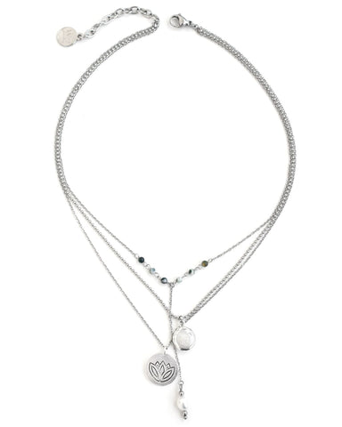 Pelerin | Collier Court Maillons Argent