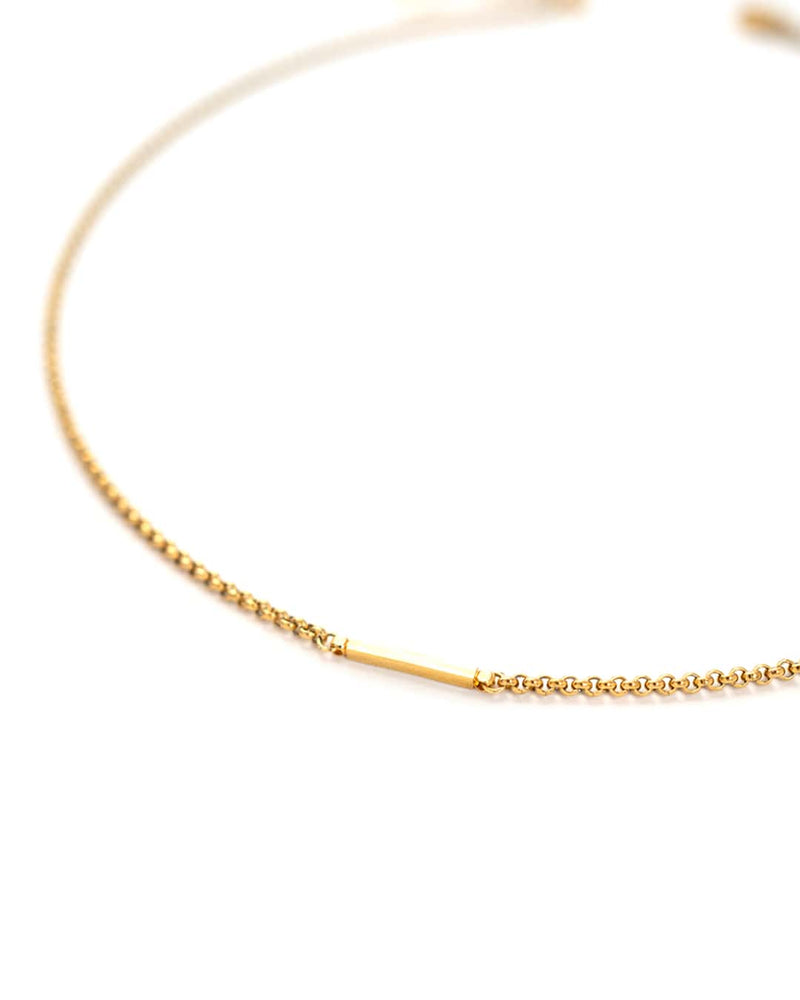 Axelle | Gold Short Bar Necklace