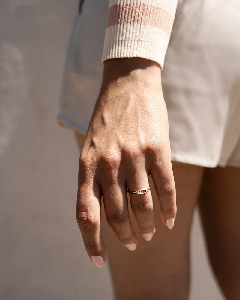 Canyon | Sterling Silver Oval Sunstone Ring